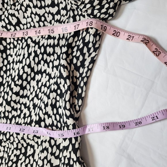 Judith & Charles Rimini Mock Neck Keyhole Midi Dress Black White Size 8 - Picture 8 of 17